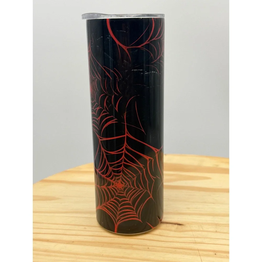 Tumbler Unisex 20oz Black Red Excellent Spiderweb Gothic‎ Travel Cup
